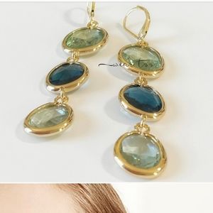 3 uneven tear drops earrings 2"